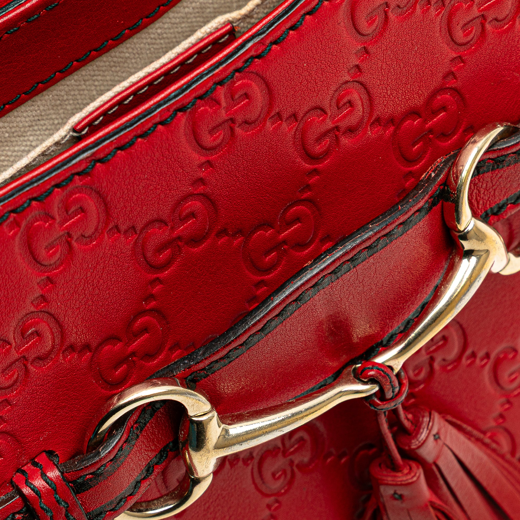 Gucci | Pre-Owned Medium Guccissima Emily Shoulder Bag | Red