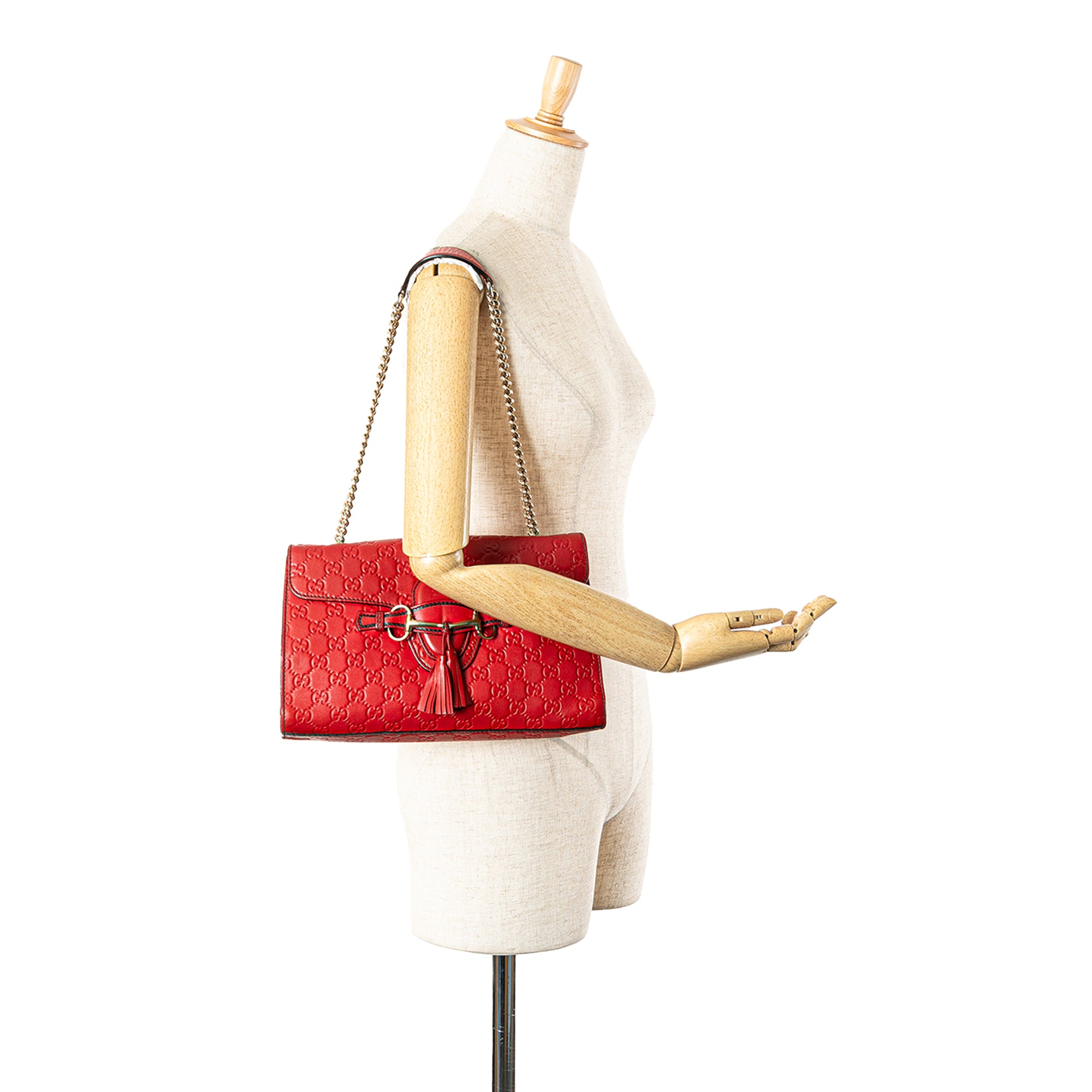 Gucci | Pre-Owned Medium Guccissima Emily Shoulder Bag | Red