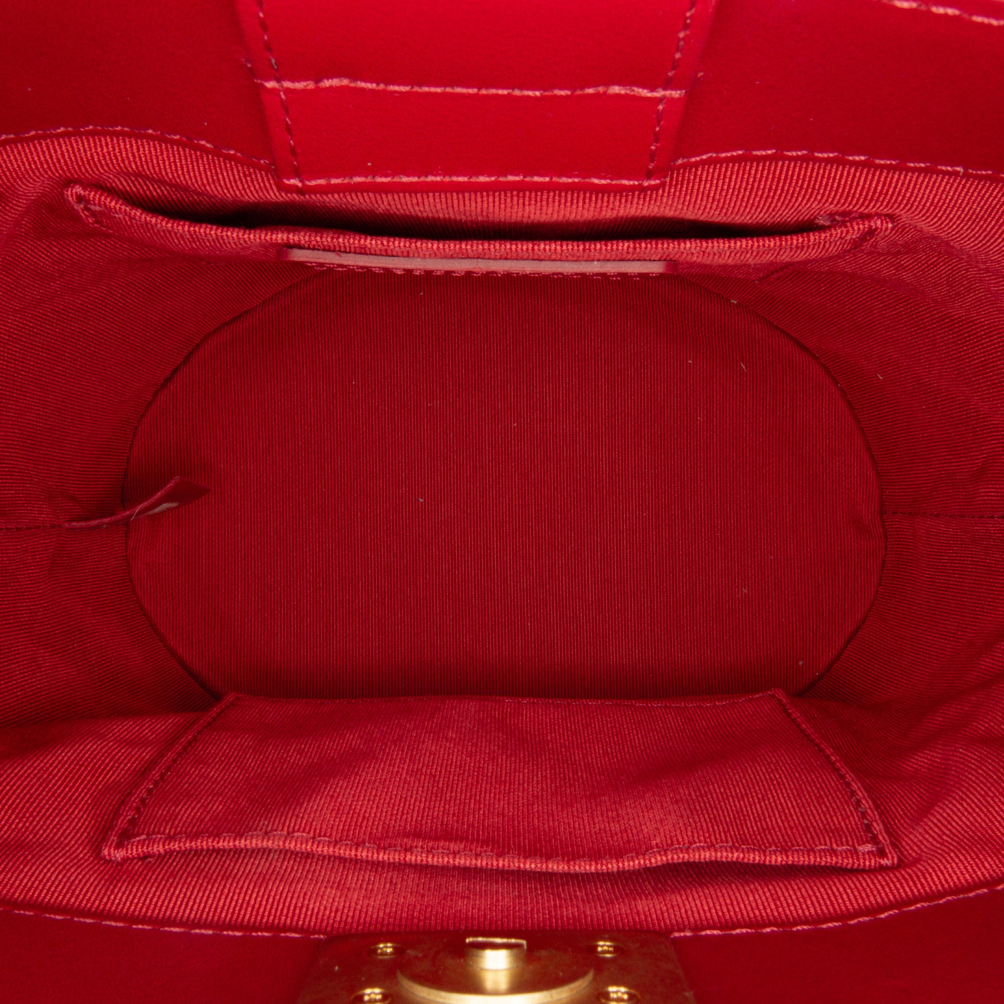 Chanel | Pre-Owned Calfskin Boy Bucket Bag | Red