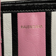 Balenciaga | Pre-Owned Small Lambskin Barbes East West Striped Shopper Tote | Pink