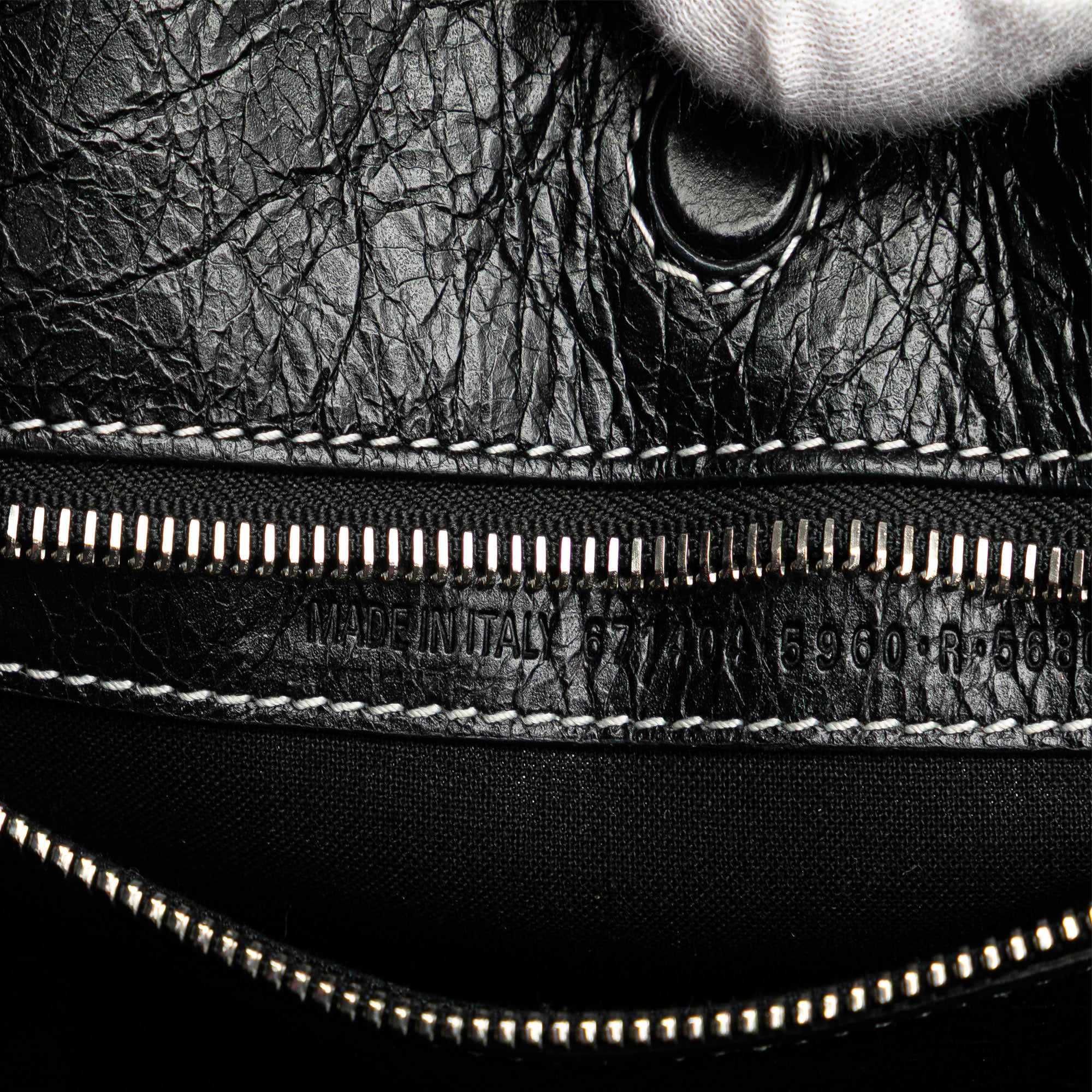 Balenciaga | Pre-Owned Small Lambskin Barbes East West Striped Shopper Tote | Pink