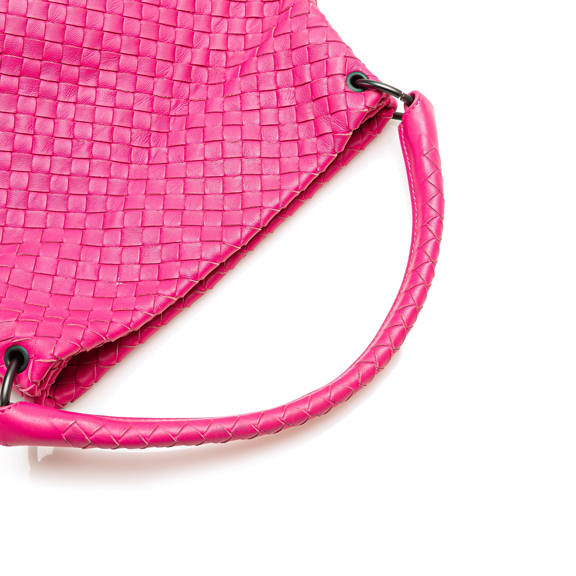 Bottega Veneta | Pre-Owned Nappa Intrecciato Bucket Bag - I | Pink/Hot Pink
