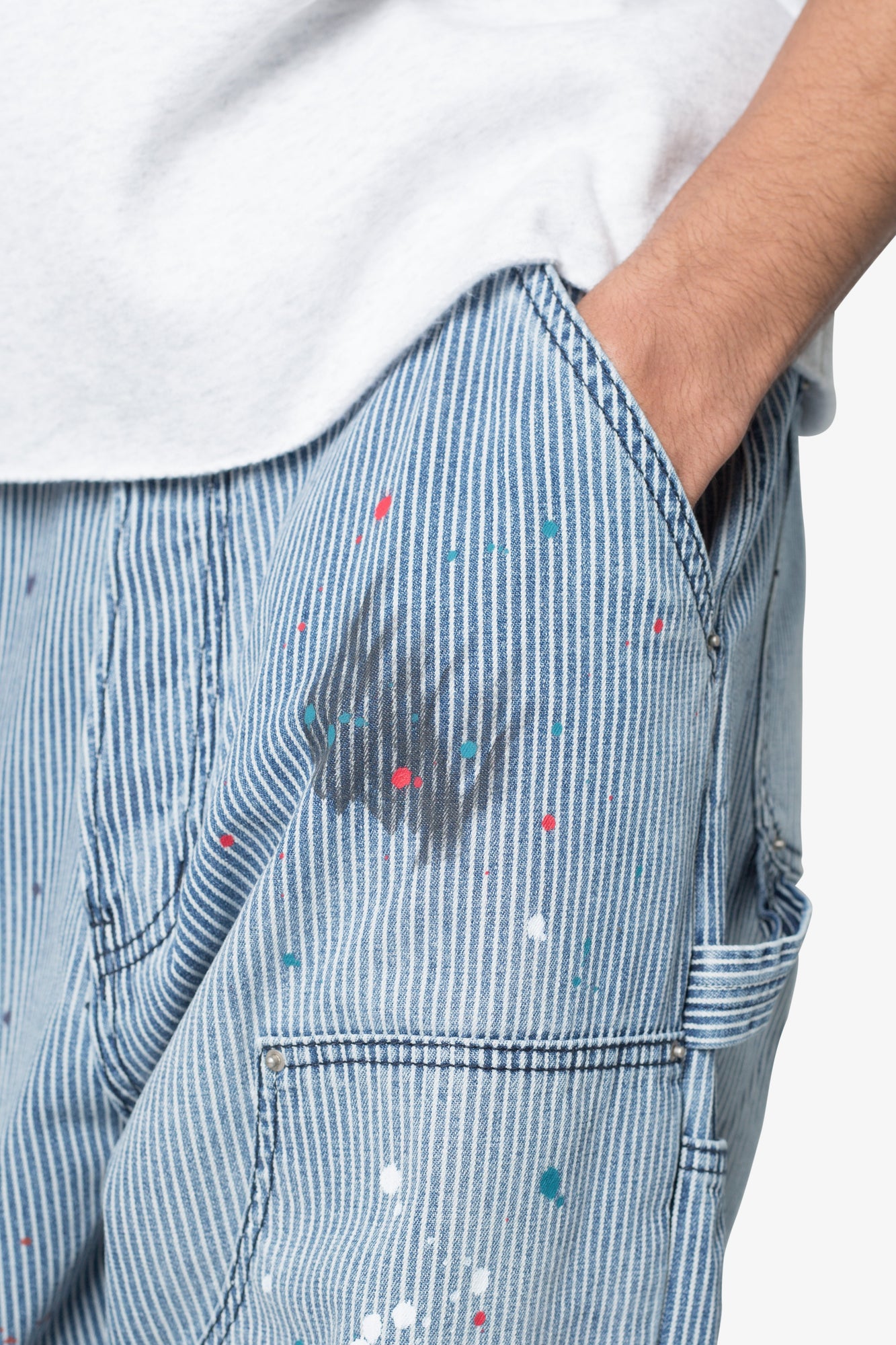 Ultra Baggy Jacquard Carpenter Pants | Grey