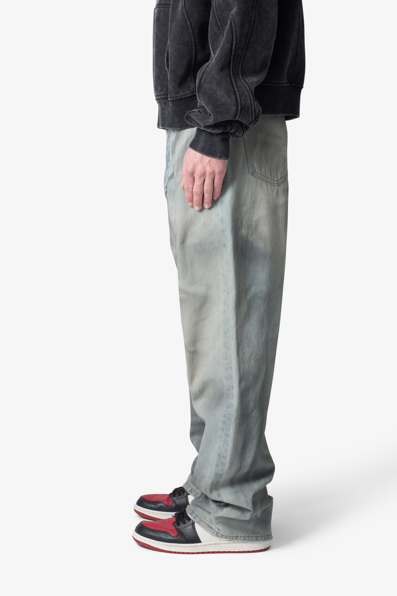 Ultra Baggy Oil Stain Denim | Vintage Blue