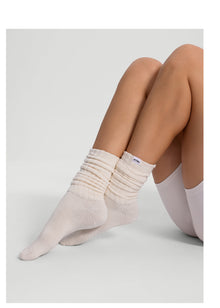 Unisex Cotton Slouch Socks | White
