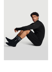 Unisex Half-Crew Socks | Black