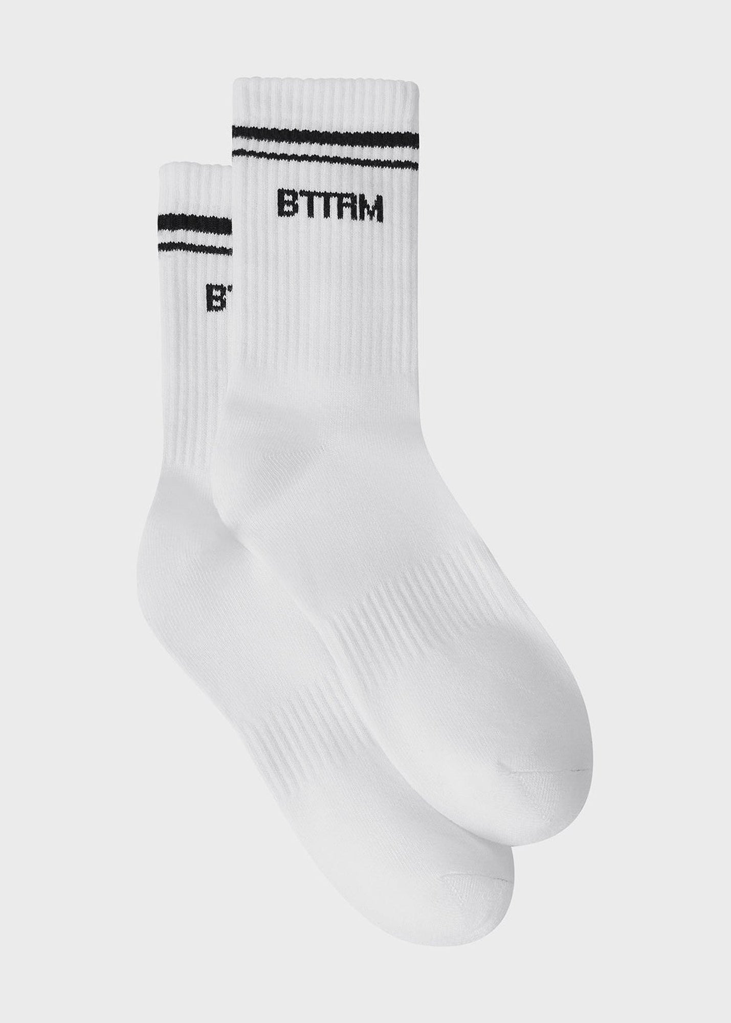 Unisex Half-Crew Socks | White/Black