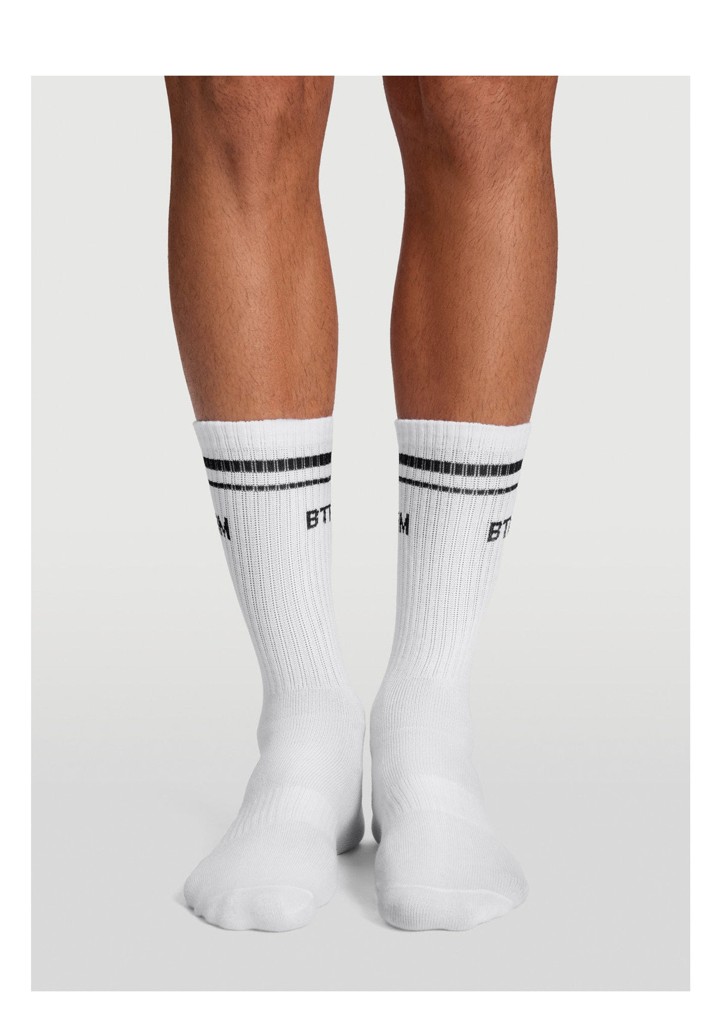 Unisex Half-Crew Socks | White/Black