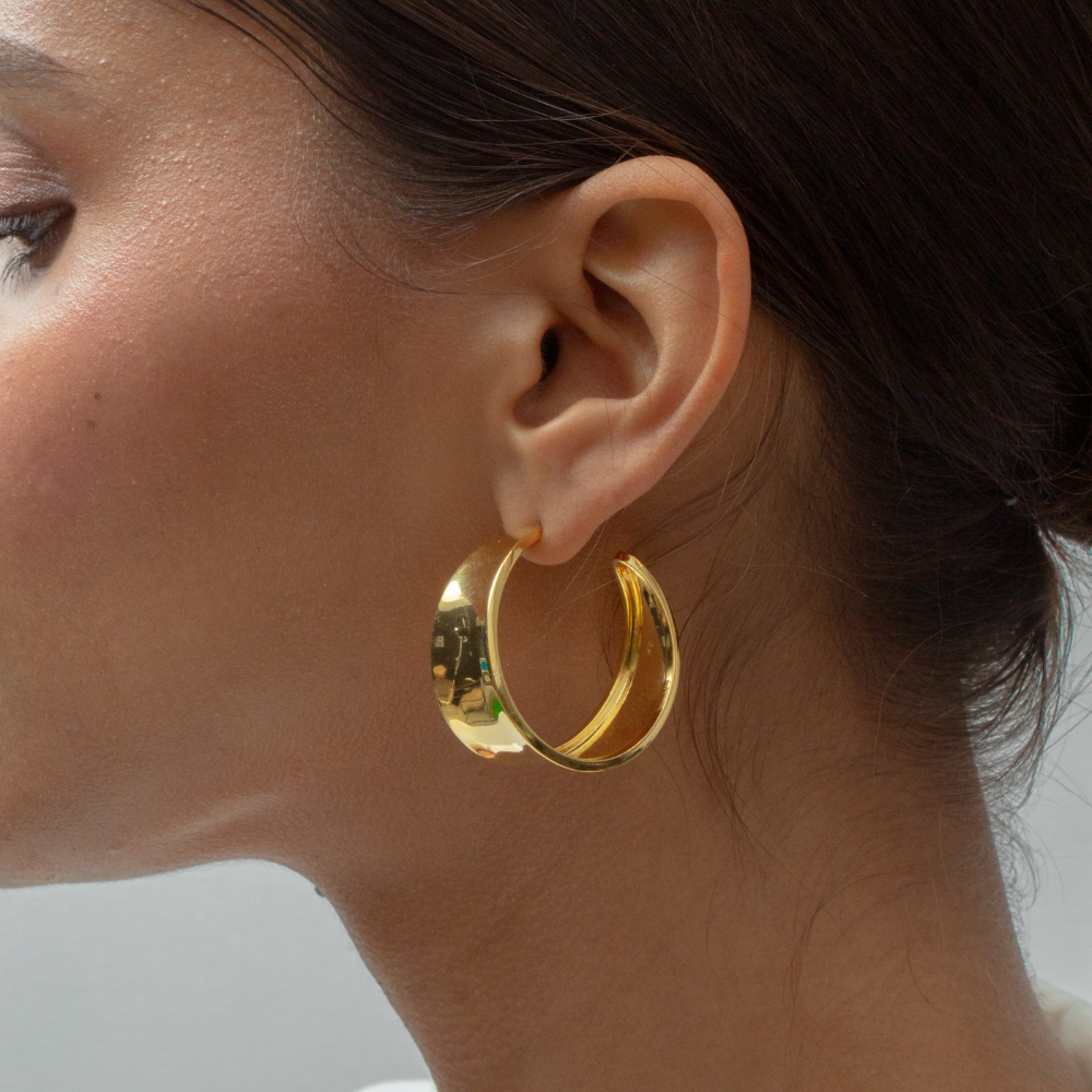 Luna Hoop | 18K Yellow Gold-Plated