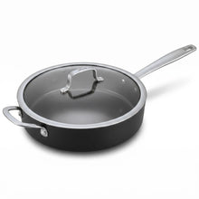 Saute Pan with Lid, 4-Qt | Black/Silver