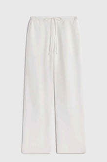 Front Tie Linen Pants | White