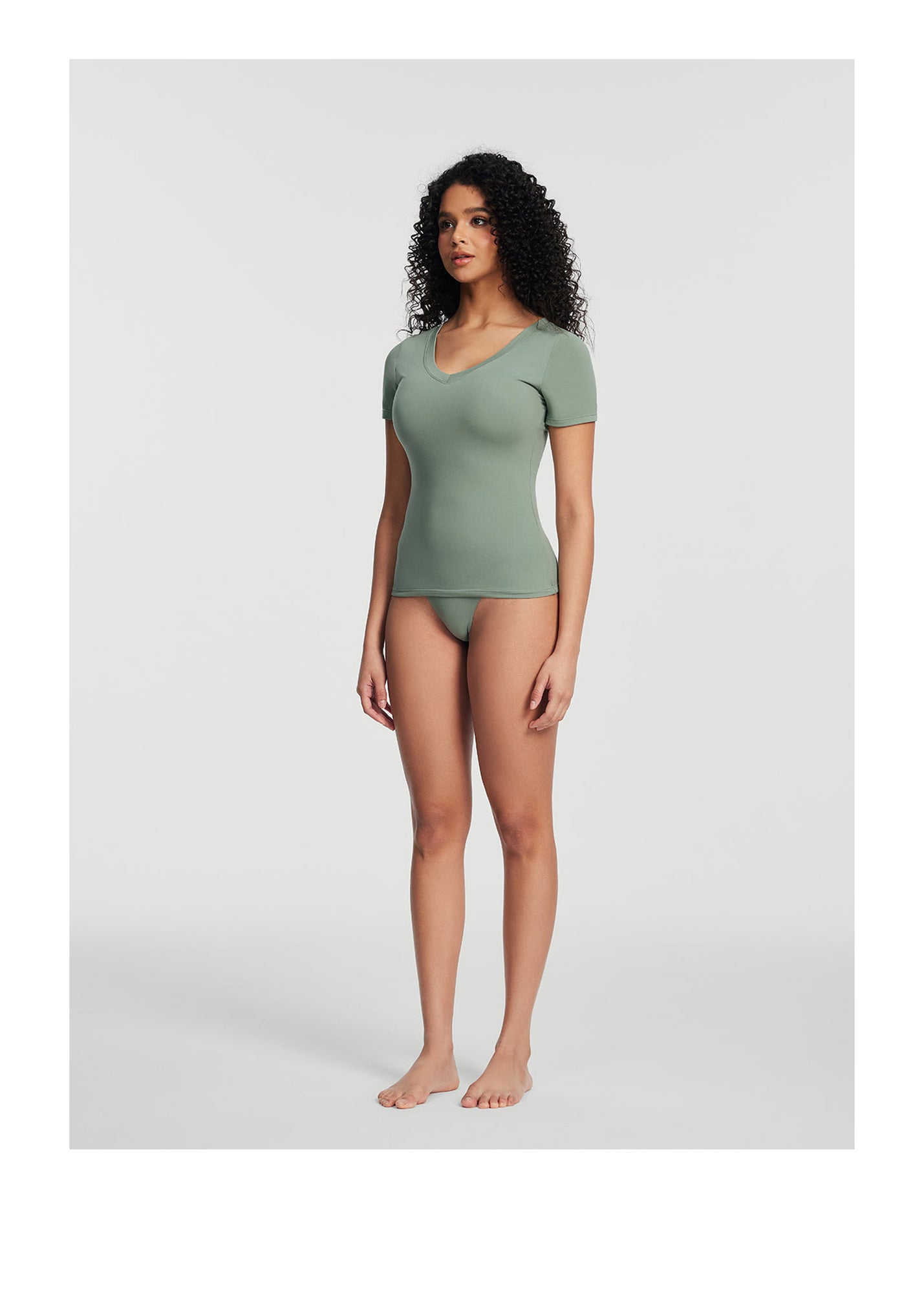 V-Neck T-shirt | Sage Green