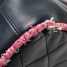 Chanel | Pre-Owned Quilted Lambskin and Tweed Elegant Trim Flap | Blue/Navy