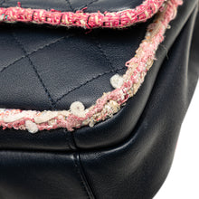 Chanel | Pre-Owned Quilted Lambskin and Tweed Elegant Trim Flap | Blue/Navy