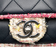 Chanel | Pre-Owned Quilted Lambskin and Tweed Elegant Trim Flap | Blue/Navy