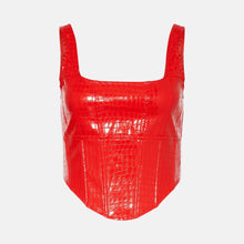 OW Collection Valencia Croc Top | Red