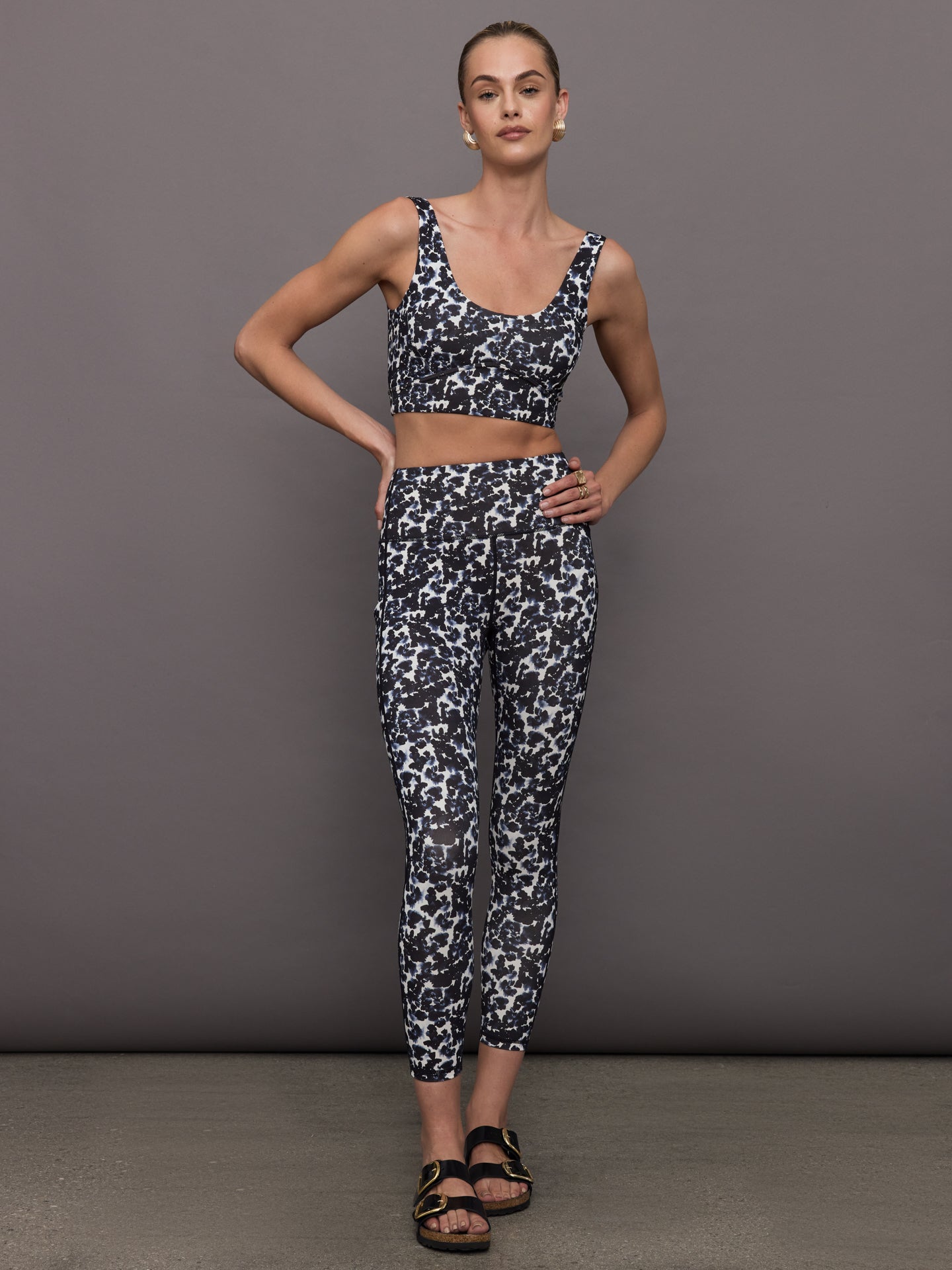 Varley | Form Elsie Bra | Ink Block Floral