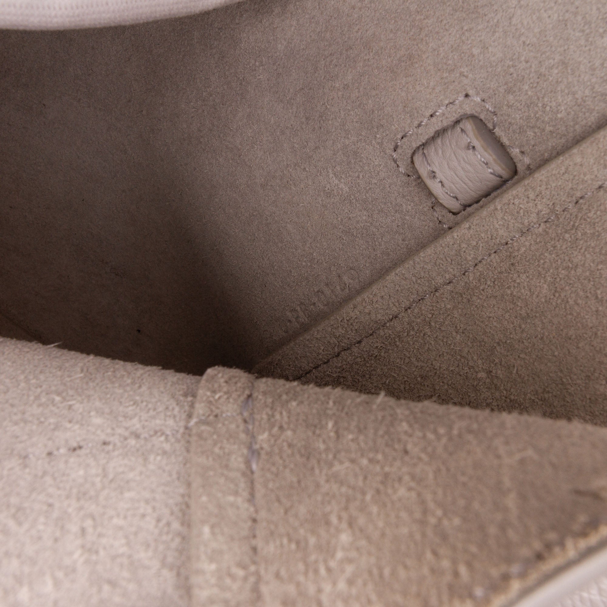 Celine | Pre-Owned Nano Grained Calfskin Belt Bag | Gray/Light Gray