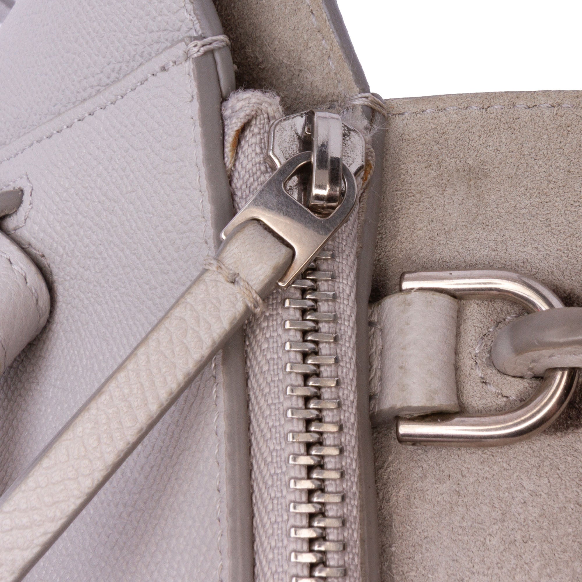 Celine | Pre-Owned Nano Grained Calfskin Belt Bag | Gray/Light Gray