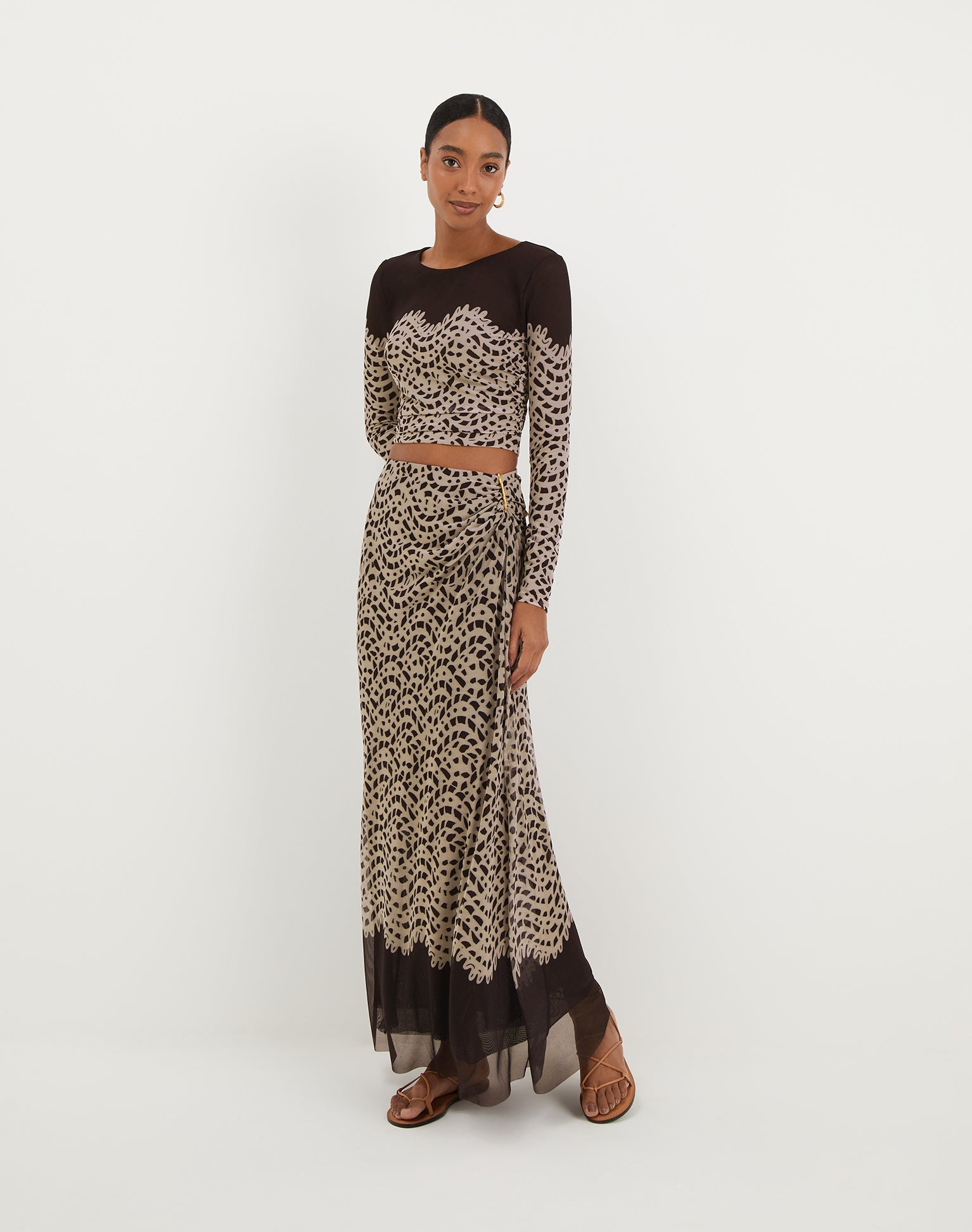 Amira Detail Long Skirt - Poeme XS