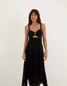 Sabine Handkerchief Dress - Black XS