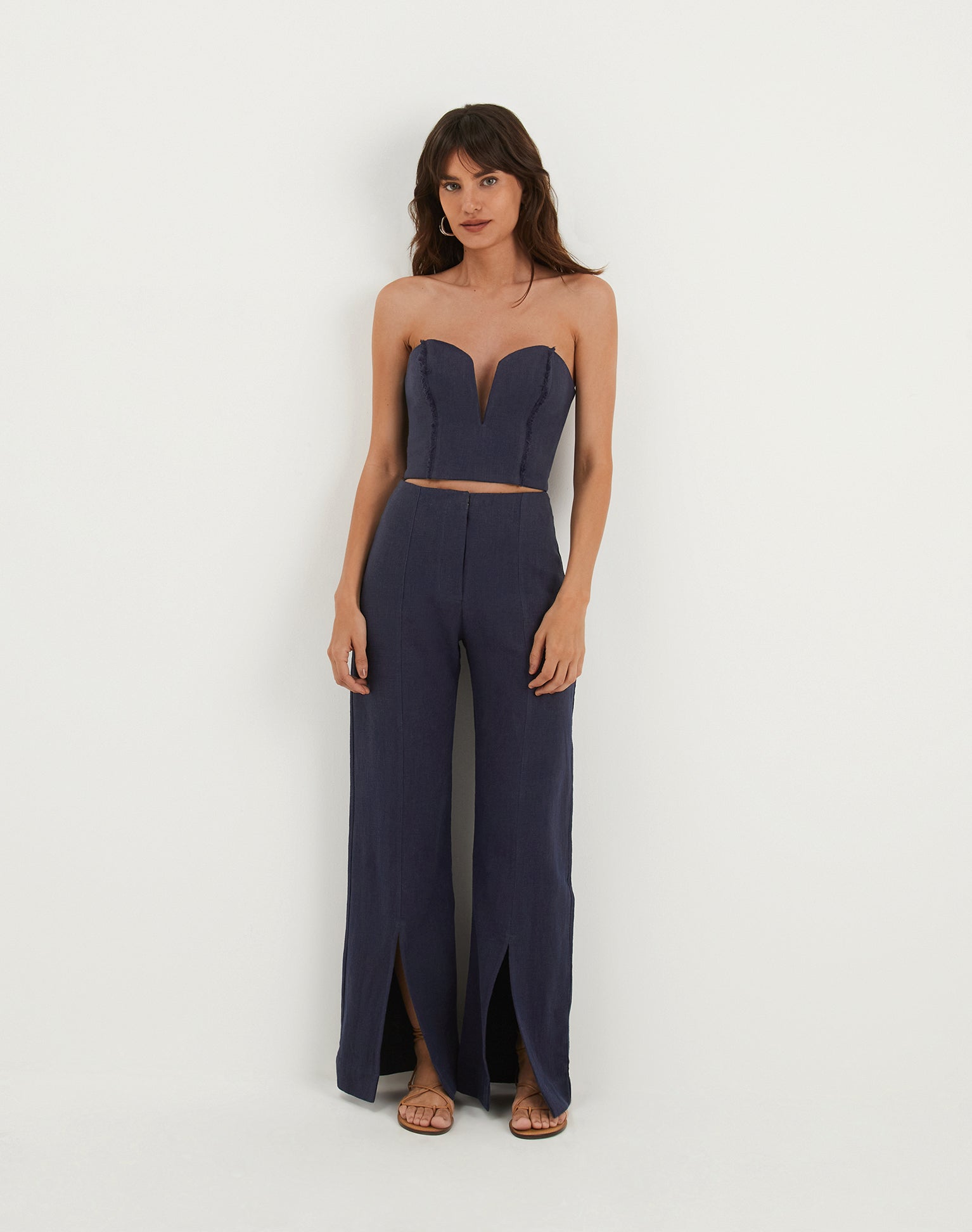 Alain Split Front Pants - Sailboat XS