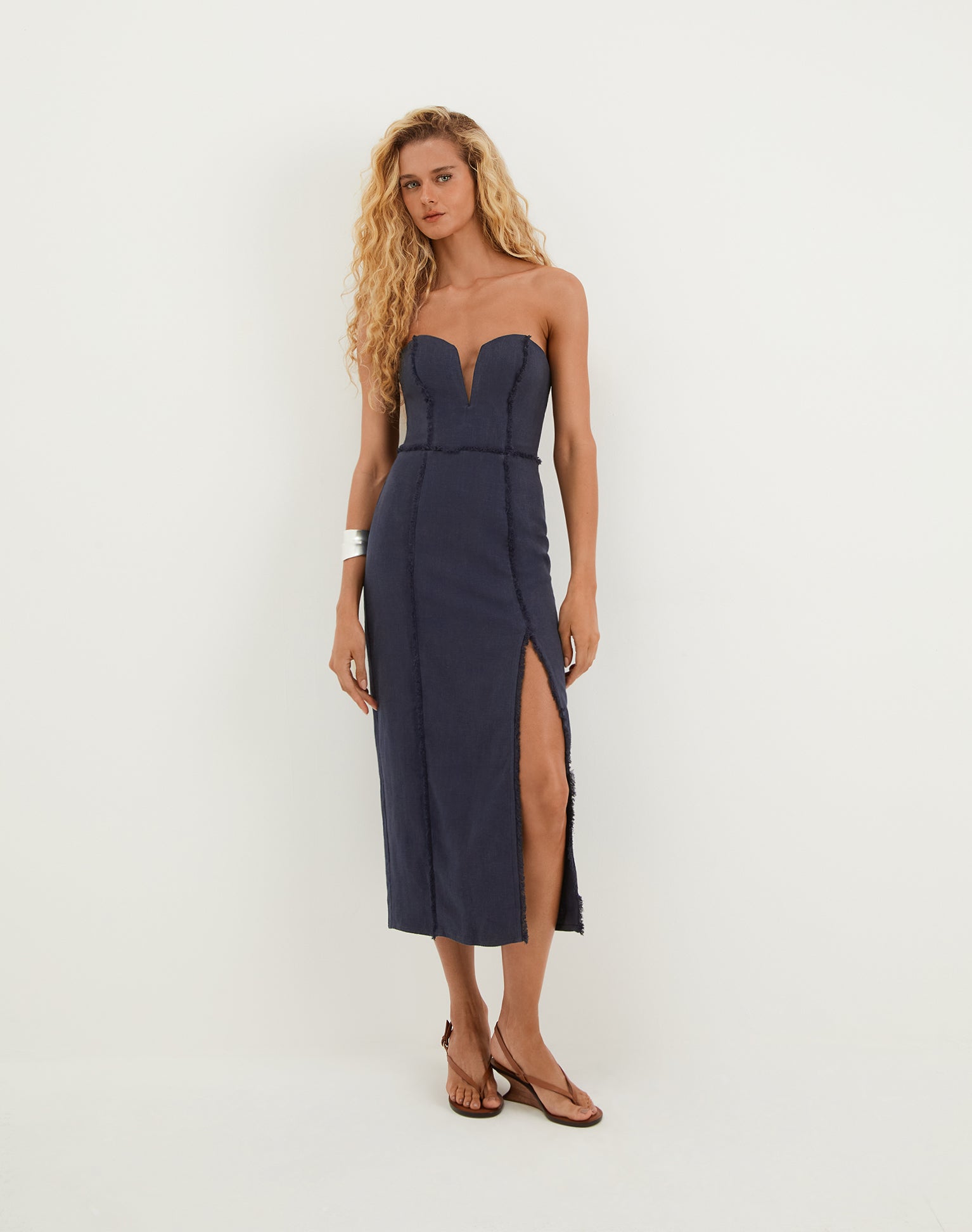 Louise Midi Dress - Sailboat XS