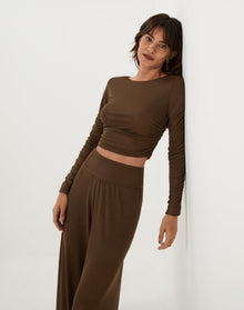 Sia Wide Leg Pants - Eclair XS