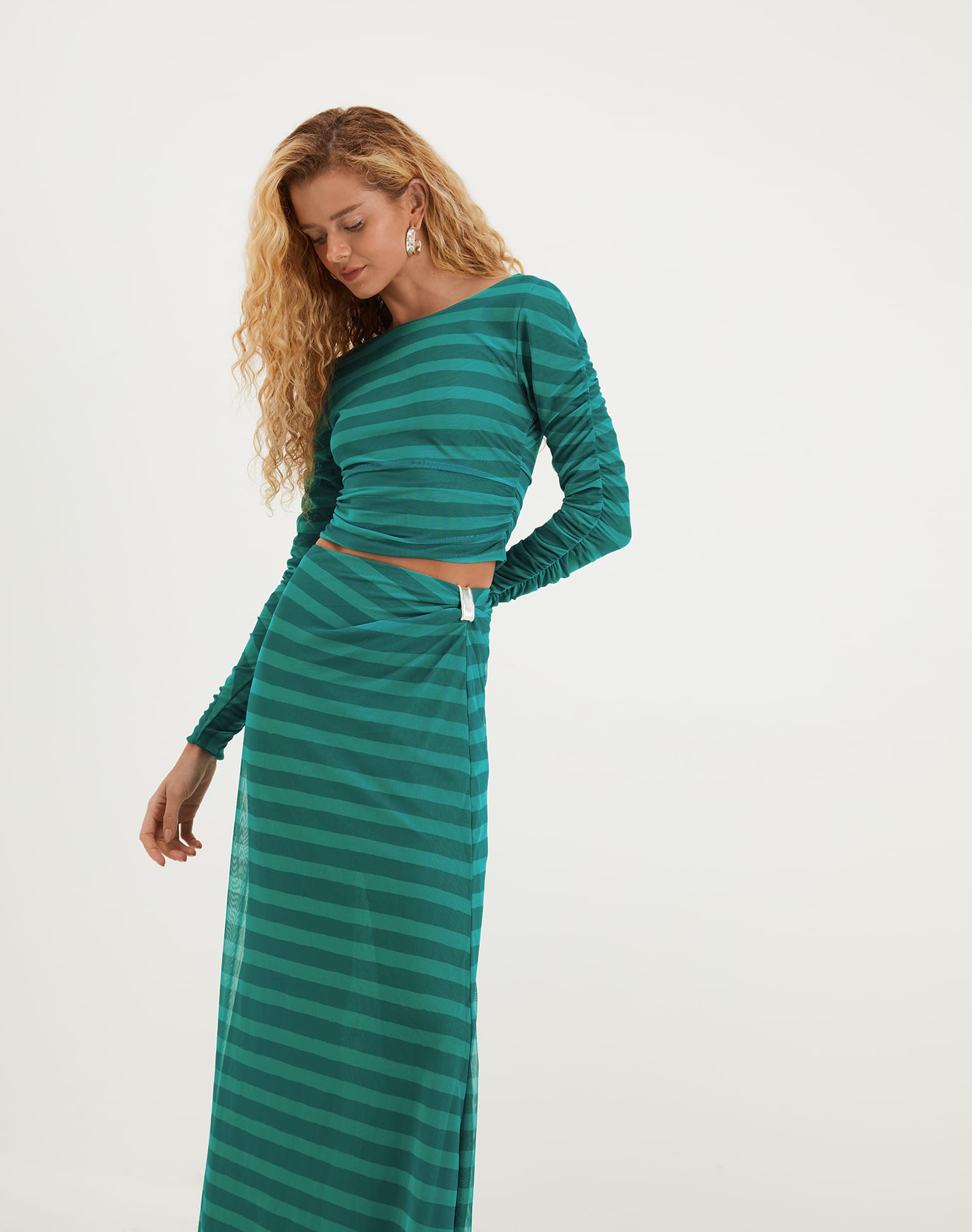 Mira Long Sleeve Blouse - Harmonie Yacht XS