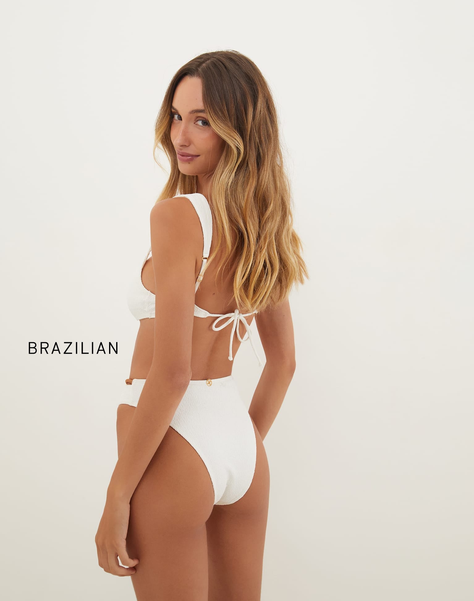 Firenze Aika Gigi Hot Pant Bottom, Brazilian Cut | White