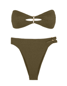 Firenze Solaro Bandeau Top - Evergreen XS