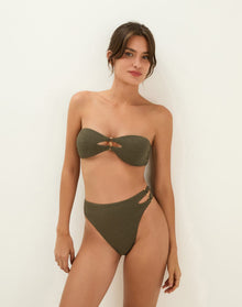 Firenze Solaro Bandeau Top - Evergreen XS