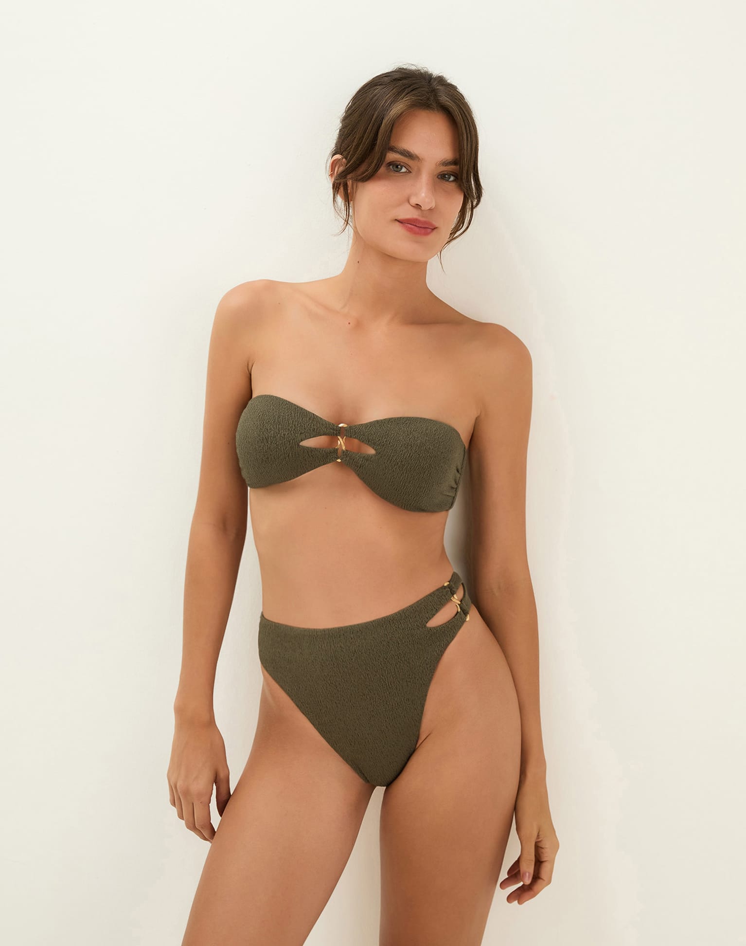 Firenze Solaro Hot Pant Bottom - Evergreen Brazilian / XS