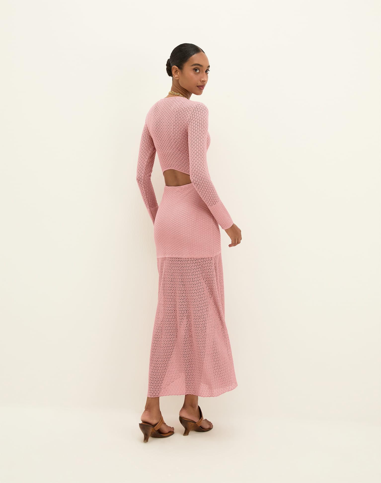 Knit Liz Long Dress - Light Sweet Heart XS