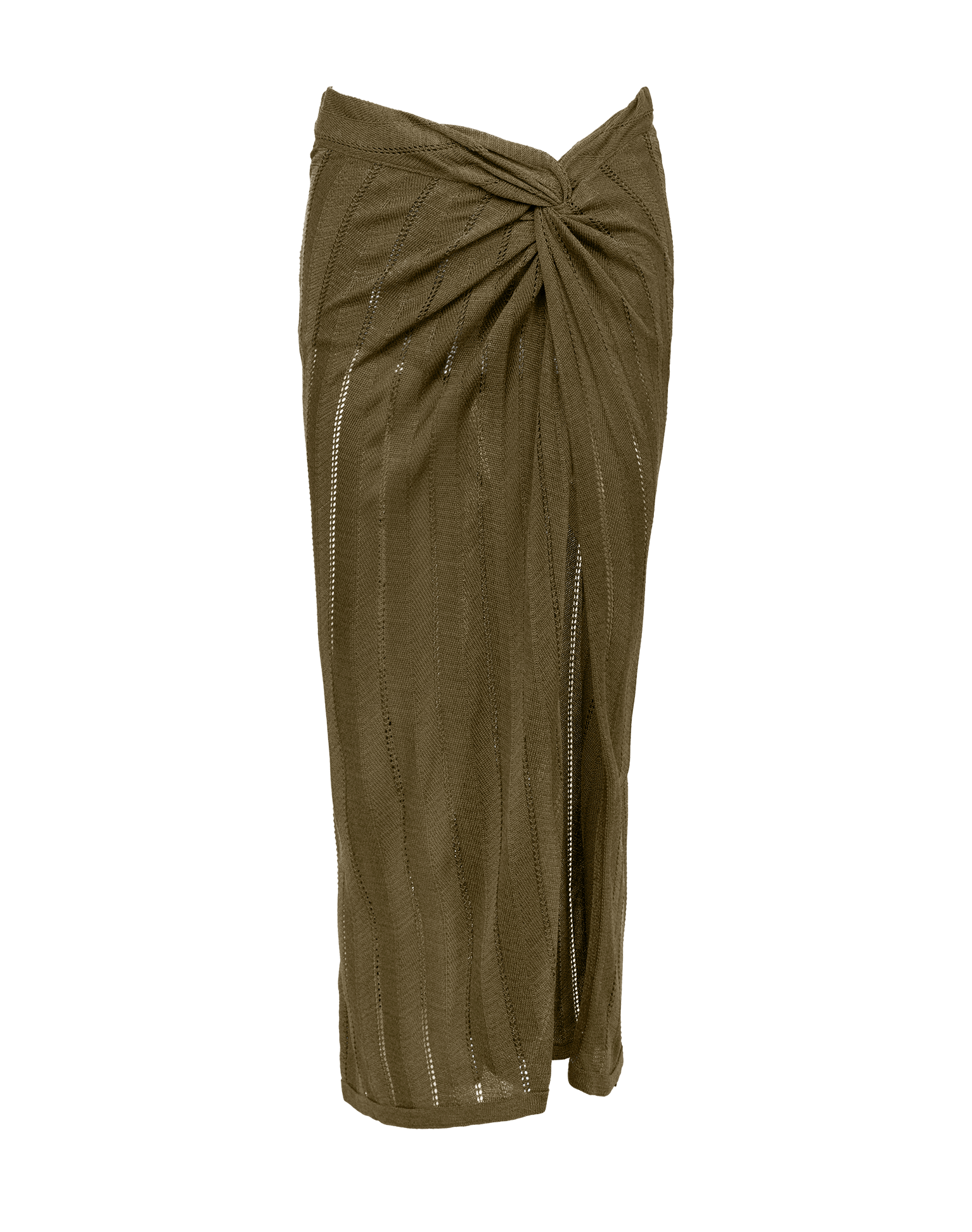 Knit Vis Long Skirt - Evergreen XS