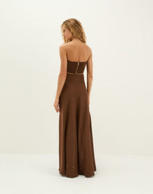 Sirene Long Skirt - Brown XS