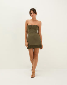 Mallorca Short Dress - Evergreen XS