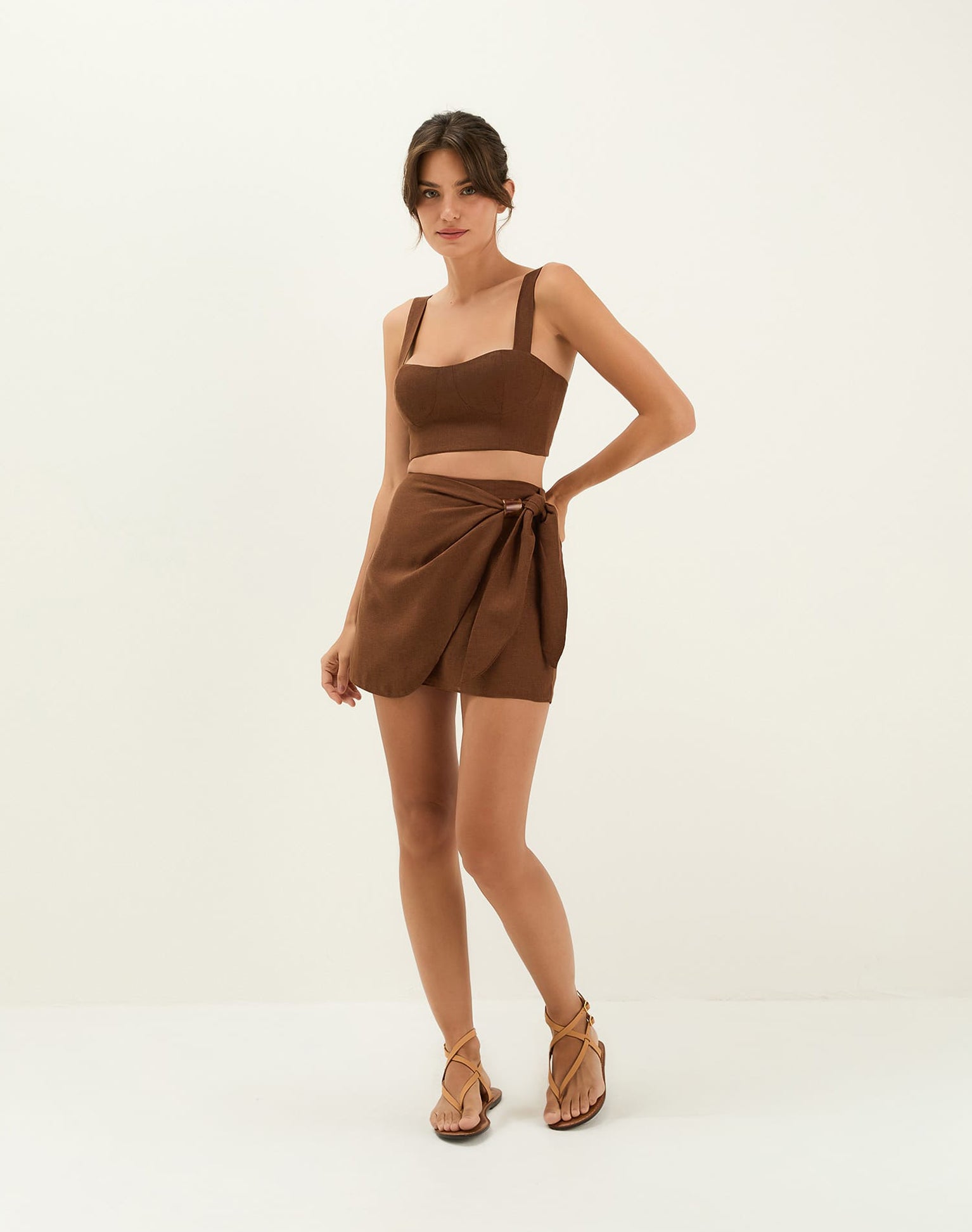 Luna Mini Skirt | Brown