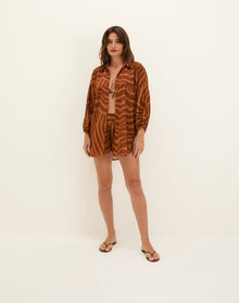 Mori Long Sleeve Blouse - Sundown XS