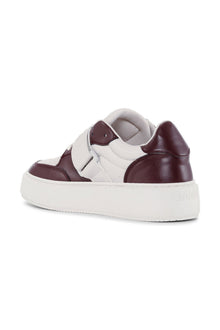 Velcro Low Top Sneaker | Burgundy