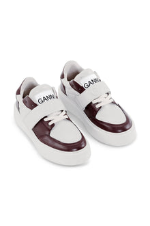 Velcro Low Top Sneaker | Burgundy