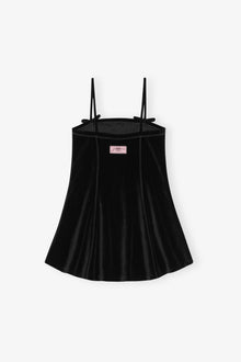 Velour Mini Dress | Black