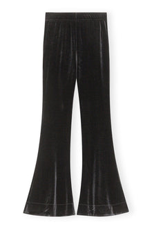 Velvet Flared Trousers | Black
