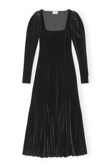 Velvet Jersey Maxi Dress | Black