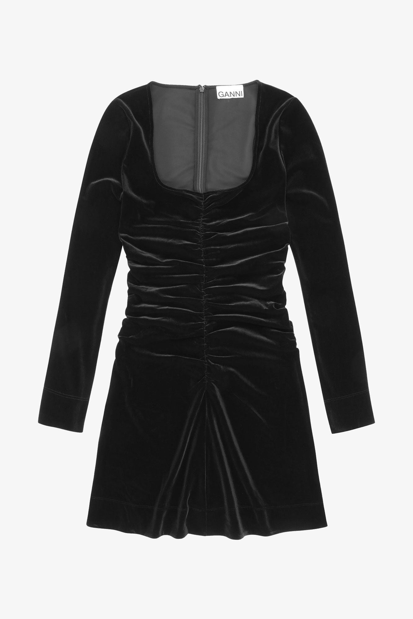 Velvet Jersey Mini Dress | Black