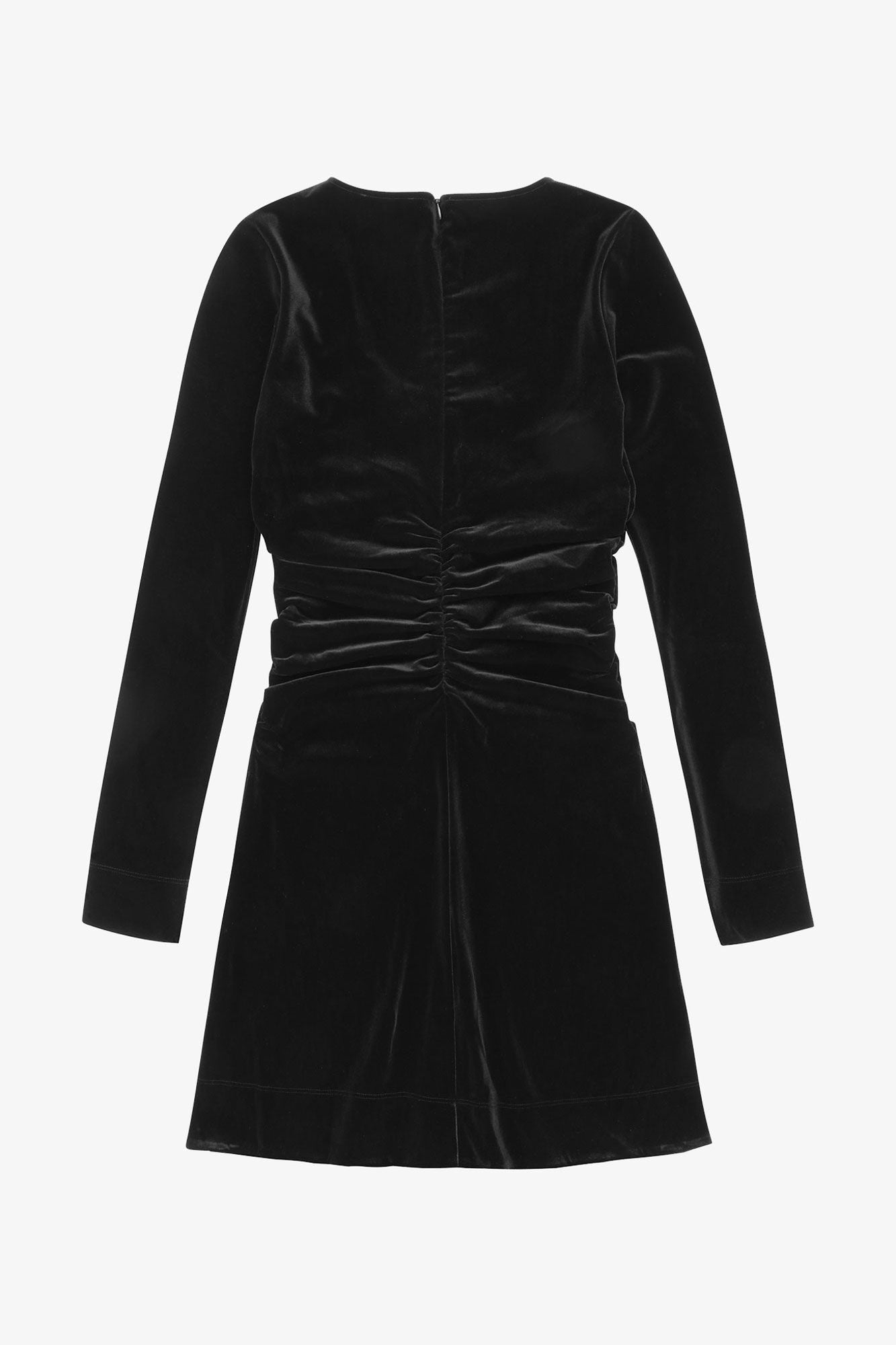 Velvet Jersey Mini Dress | Black