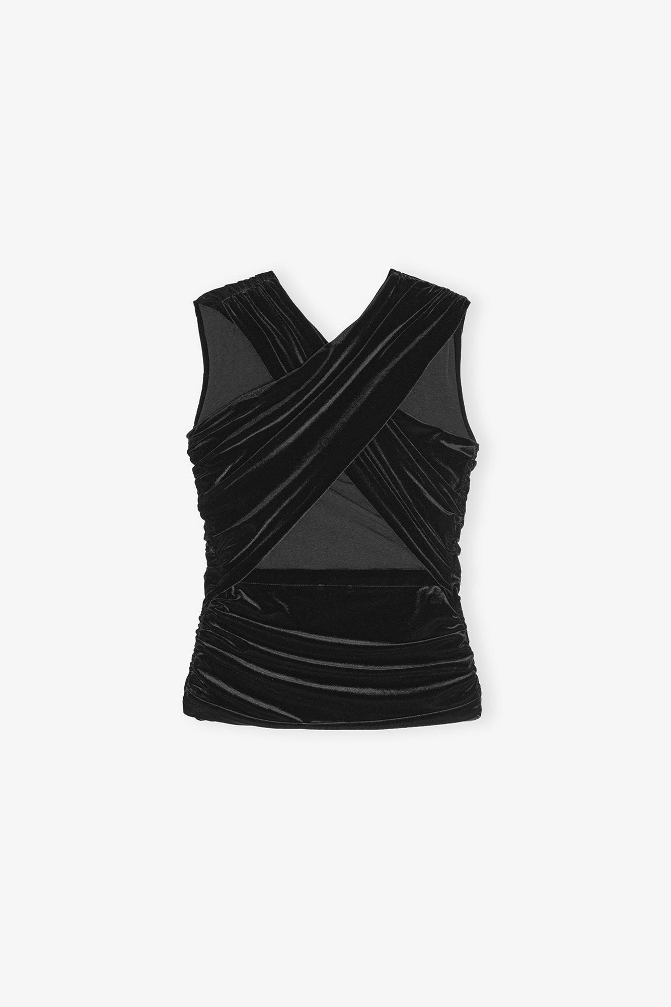 Velvet Ruched Top | Black