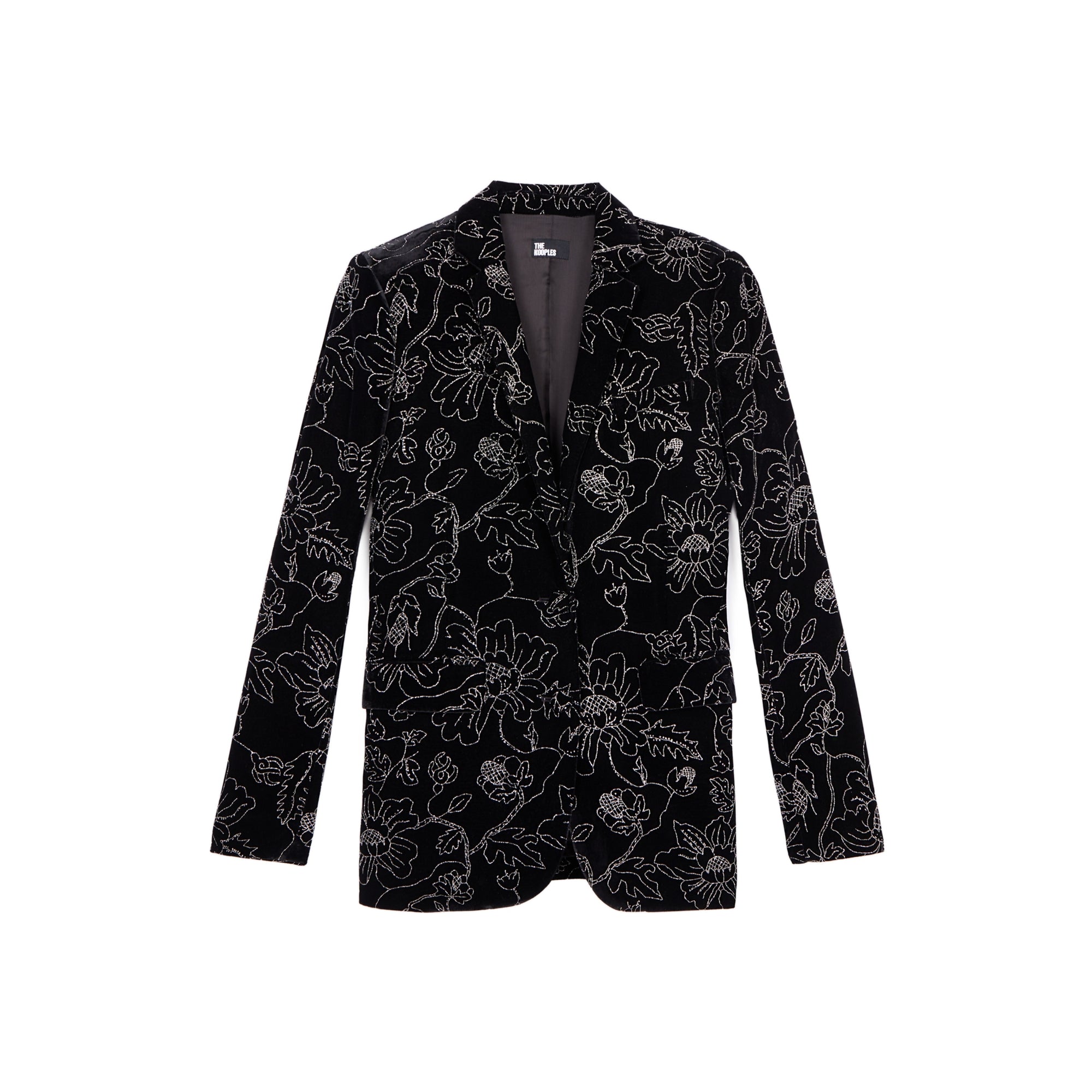 Velvet Suit Jacket | Women | Black