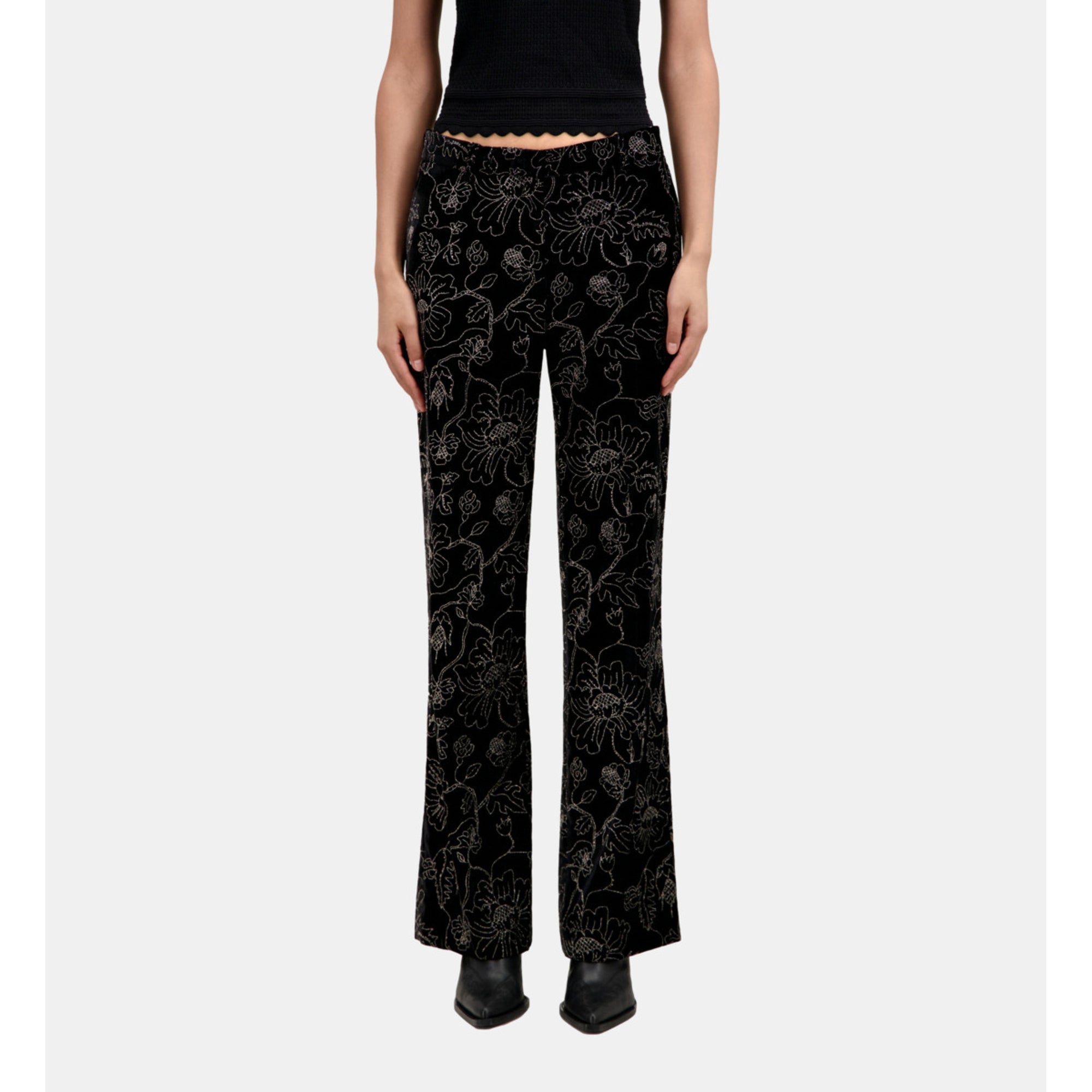 Velvet Suit Trousers | Women | Black