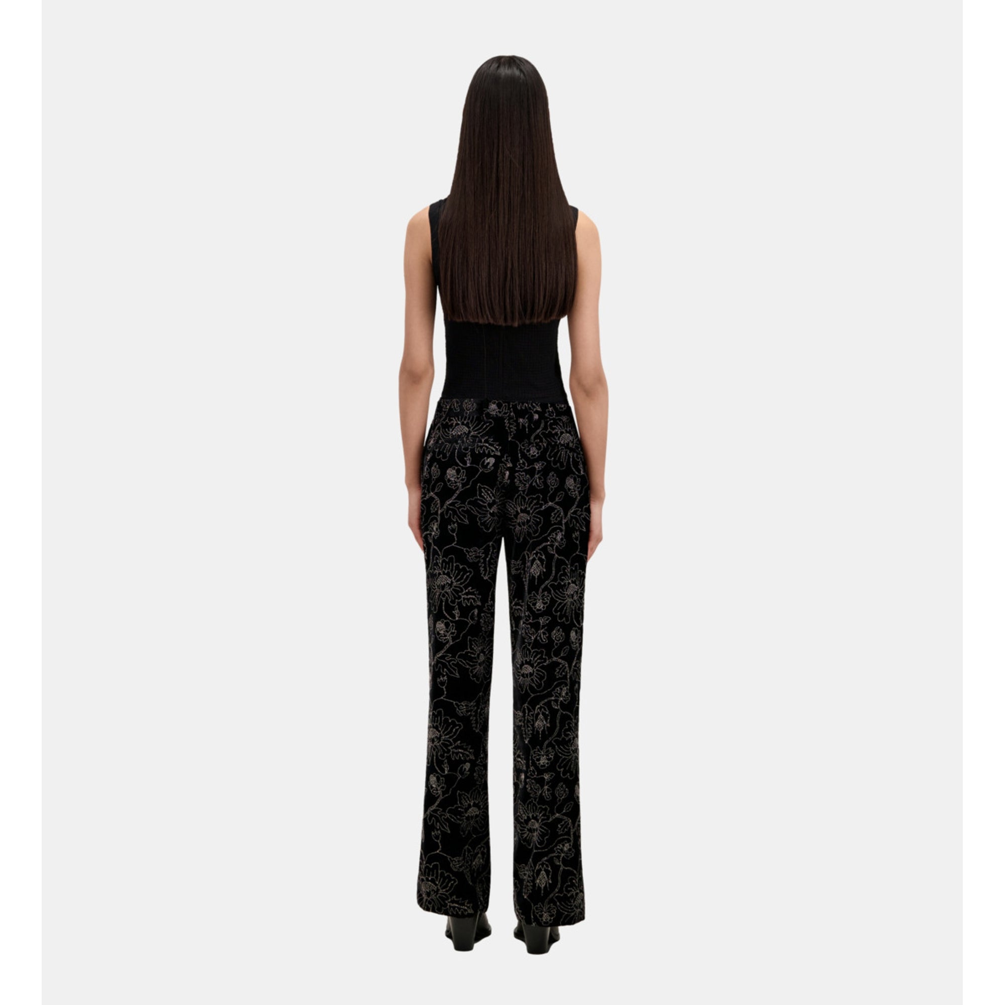 Velvet Suit Trousers | Women | Black